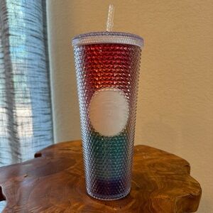 Starbucks 2020 Pride Rainbow Studded Tumbler with Straw